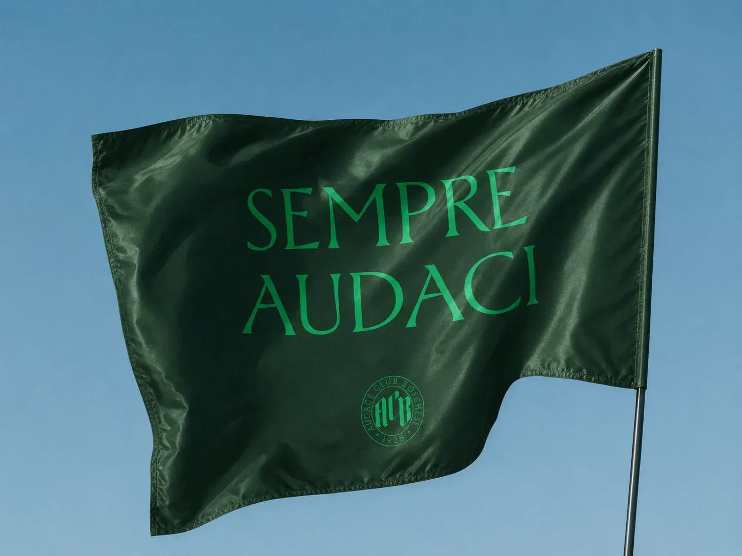 Bandiera verde con la scritta Sempre Audaci