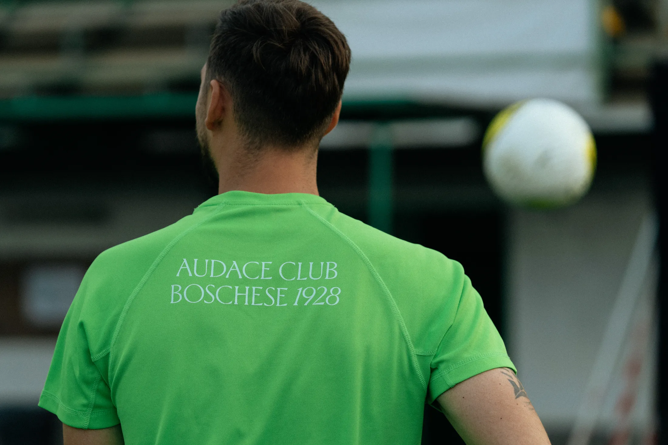 Il logotipo Audace Club Boschese 1928 sulla schiena