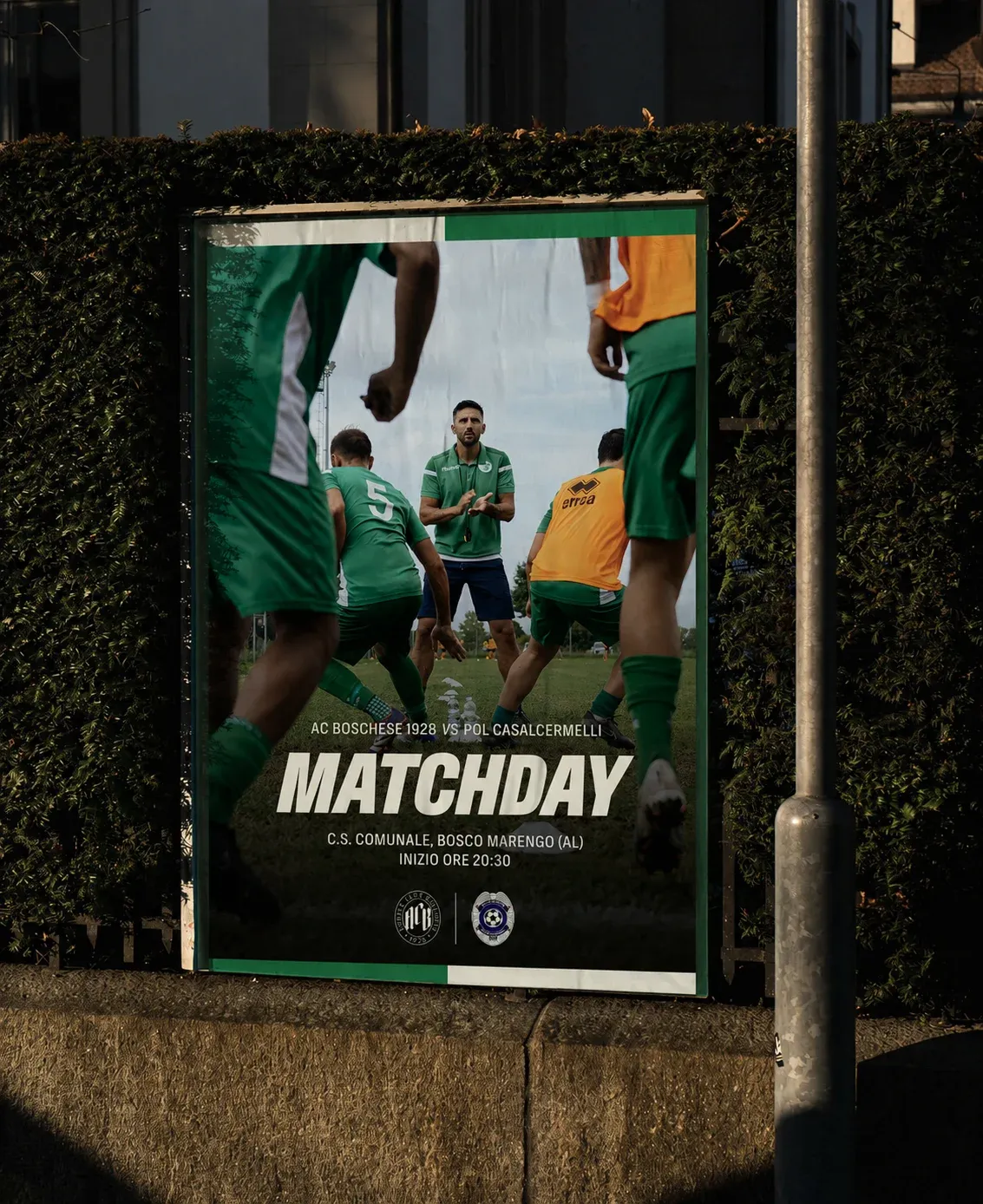 Manifesto Matchday affisso in strada
