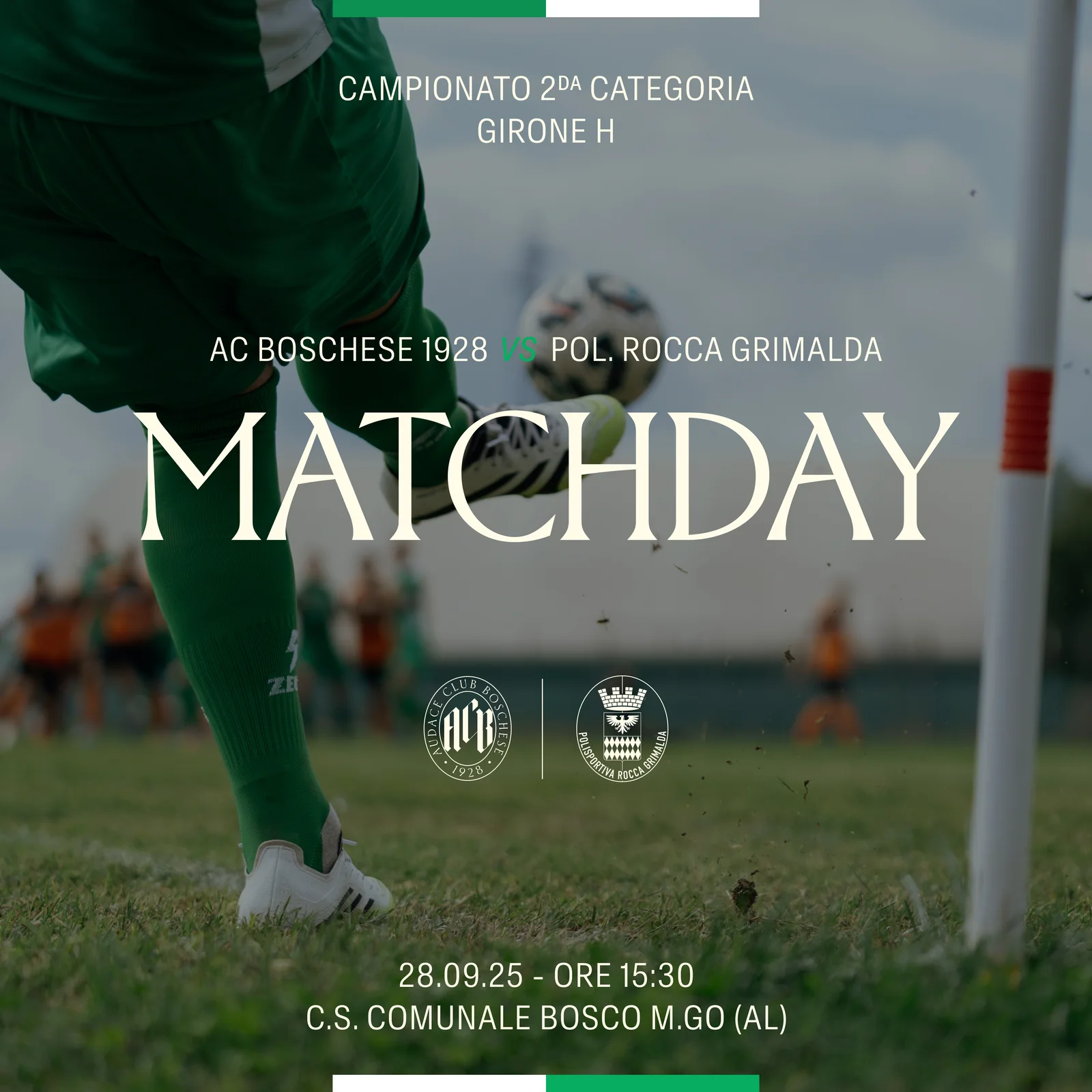 La grafica matchday delle partite casalinghe